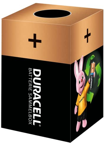 Duracell Battery collection box made from 100% recycled cardboard