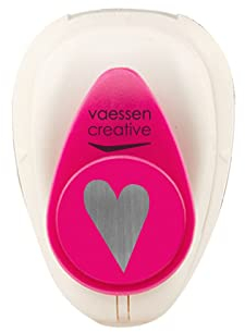 Vaessen Creative Perforatrice Cœur - 1 x 1.5 cm - pour Projets DIY, Papier Scrapbooking, Plastique Fou, Bullet Journaling, Cartes de Vœux, Papier Découpage, Étiquettes, Décorations
