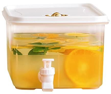 HINAA 3 l/5 l Getränkespender mit Wasserhahn, große Kapazität, Obst, Teekanne, Limonade, Eimer, Wasserbehälter mit Wasserhahn für Partys im Freien und den täglichen Gebrauch