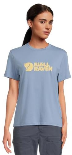 Fjällräven Damen T-Shirt Logo | Mischung aus Bio-Baumwolle und recyceltem Polyester. Rundhalsausschnitt. Logo-Print vorne.