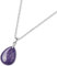 GAVU Ausgewähltes Geschenk Damen 925 Sterling Silber Halskette mit Charoit Wassertropfen Anhänger