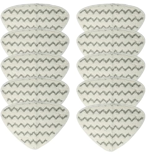 vhbw 10x Panno sostituisce Vileda 146576 per Scopa a Vapore - Microfibra, Grigio/Bianco