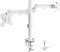 VIVO Dual Monitor Desk Mount, Heavy Duty Fully Adjustable Stand, Fits 2 LCD LED Screens up to 32 inches, White, STAND-V032W