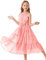 GRACE KARIN Abito da Bambina Rosa Vestito a Senza Manica Cocktail Ricamo Vestiti Cerimonia Eleganti tutù Abiti Invernali 8 Anni
