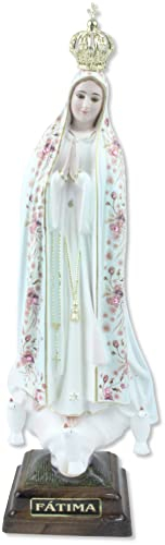 Proposte Religiose Statue Unserer Frau von Fatima aus Harz 27 cm - Augen aus Glas