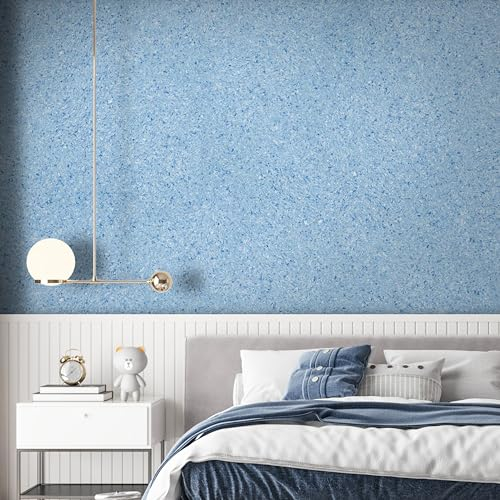 Belka B52 Blau gemusterte Tapete - Reine Baumwolle - selbstklebend - Wärme- & schalldämmend - Langlebig - Modern & stilvoll, DIY Öko & Natürlich | ca. 3 qm (m²)