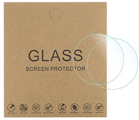 sourcing map 5pcs Montre Verre Écran Protecteurs 26mm Hd Verre Trempé 2.5D | Verre Haut AL, Anti-Rayures, 9H Dureté, Haut Définition, Anti-Explosion, Montre-intelligente Protection Film