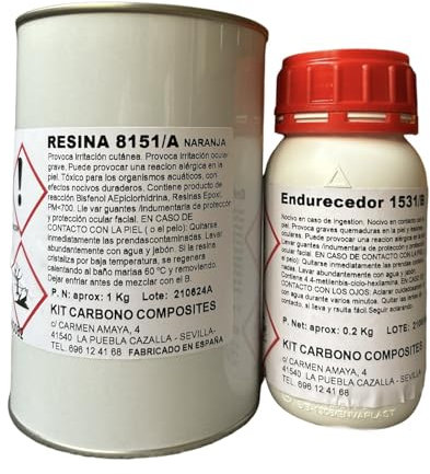 Kitcarbono Résine traitement et scellage réservoirs de carburant auto/moto (60 litres) 1,2 kg