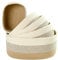 Sagittar Set of 5 Storage Baskets, Cotton Rope Weave, Stackable Storage Baskets for Shelves Dresser Kids Room, Honey-Coloured
