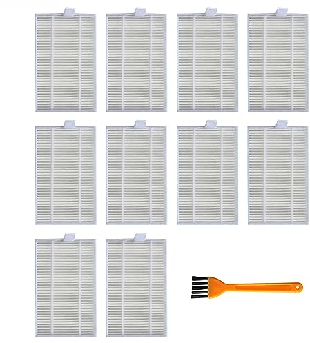 Lot de 10 filtres HEPA de rechange pour aspirateur robot FL022, lavables et réutilisables