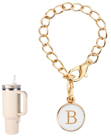 Letter Charm Accessories for Stanley Cup, Letter Charm Accessories Personalized Name ID Letter Handle Charm Letter Charm for Stanley Tumblers (Letter B)