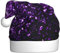 QQLADY Schöne lila Glitzer Weihnachtsmütze für Erwachsene Weihnachtsmütze Xmas Urlaub Hut für Neujahr Party Supplies