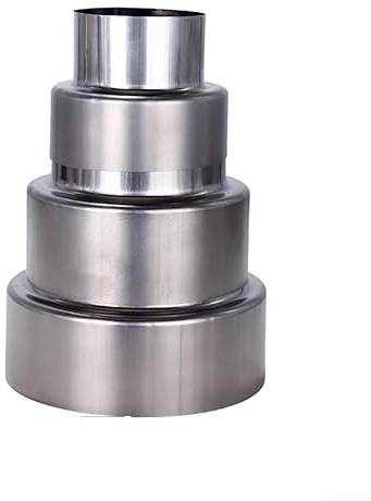 Edelstahl-Reduzierstück, verbindet Gerät mit Schornstein oder Stapel, optimiert für Kamine, Outdoor, Camping, Holzofen (Ø120 mm/Ø60 mm)