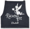 Schürze - Damen Frauen - Küchenfee mit Name I Kochschürze Küchenfee - 85x69 - Jeans Blau - personalisierte geschenke küche kochschuerze koch kochschürzen küchenfee+schürze schürtze kochen