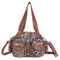 Angel Kiss Damen handtasche tasche damen Umhängetasche 2 hauptfächer Multifunktionale Rucksack Weiches PU Leder mit Reißver Damenumhängetasche für Büro Schule Einkauf Gelb-braun