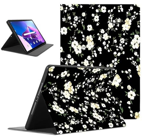 Foonary Cover Tablet per Lenovo Tab M10 Plus 3rd Gen 2022 10,6, Aesthetic Ultra Sottile Leggero PU Pelle Antiurto Custodia Flipcon Funzione Supporto Protettiva Case per Tab M10 Plus 3rd Gen, Fiore 1