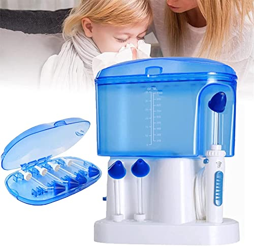 PPGE Home Sistema de riego de lavado nasal, kit de enjuague sinusal con presión ajustable y tanque de agua de gran capacidad de 1000 ml, limpiador de nariz para adultos y niños