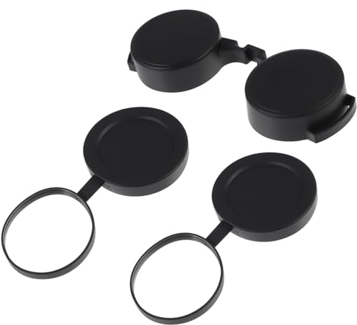 Regenschutz und Linsenabdeckung für Fernglas 42 mm - Okularkappe, Gummi Staubkappen, Schutzabdeckung - Kompatibel Mit 8x42, 10x42, 12x42 Ferngläsern