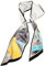 GIMIRO Satin Seidenschal 148 x 13,5 cm Krawatte Double Layer Bund für Blazer, Mantel, Kleid (ZGF Black - Dark Gray- Yellow)