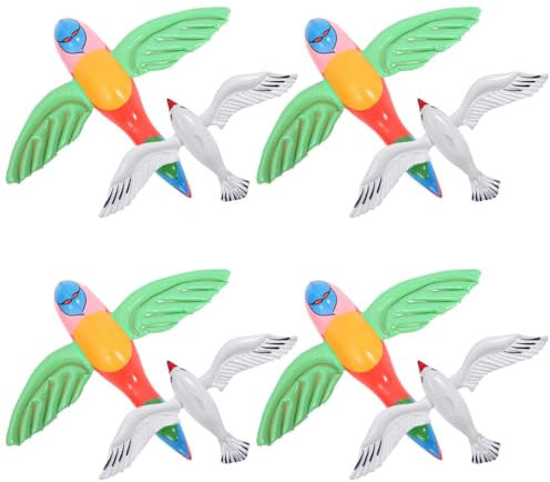 POPETPOP Aufblasbare Möwe 8 Stück Große Aufblasbare Möwe Papageienvögel Jumbo Fliegende Möwe Strandhintergrund Aufblasbare Tiervögel Schwimmer Hawaiianisches Luau-Strandpartyzubehör