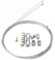 Oriental eLife 2 Stück 2M Motorrad Universal Seilzug Universal Reparaturset Bowdenzug Gaszug Schaltzug Kupplungszug Fahrrad Roller Mofa Moped mit 9x Nippel für Fahrrad Roller Mofa Moped