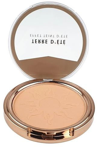 Poudre soleil maquillage, poudrier teint bronzé couleur chair, 12 gr