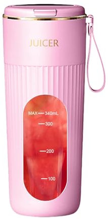 Licuadora portátil para batidos y batidos,Batidora de batidos portátil,Vaso de licuadora recargable - Vaso de licuadora pequeño portátil exprimidor potente de 340ml para gimnasio deportivo