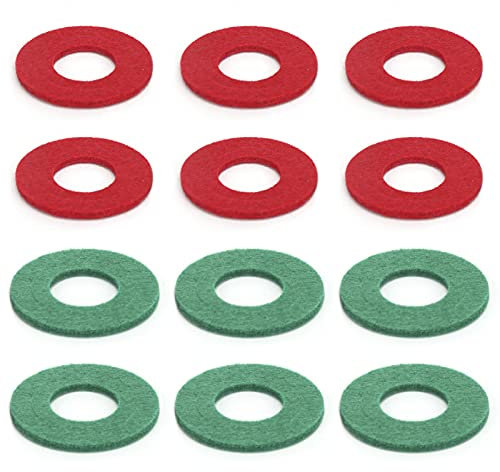 Battery Terminal Protector Washer 12 Pcs Car Battery Terminal Felt Pads Color Coded Red Green Cable Mat for Car Motorcycle Van Battery Terminals