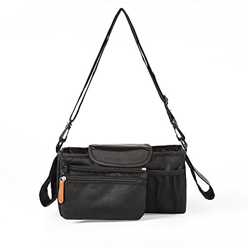 Petyoung Universeller Kinderwagen-Organizer mit Getränkehaltern, tragbare Kinderwagentasche, Mutter-Schultertasche für Baby-Kinderwagen