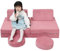 MeMoreCool Kindersofa aus Cord, Schaumstoff Soft Bausteine Couch, modulares Fancy Spielsofa einen aufregenden Indoor-Spielplatz für das Kinderzimmer, Kuschelecke ideal für Kinder, Rosa