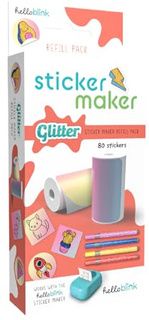 Ceaco Hello Blink - Sticker Maker - Nachfüllpackung mit 80 Glitzeraufklebern - Kinder ab 8 Jahren