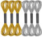 BUOKSLLY 6 Stück Sticktwist Kreuzstichfäden, 8m Stickgarn Gold Metallic, Metallische Stickgarne, Goldenes und Silbernes Metallisches Garn, Kreuzstich Set Goldfarbe für Bastelarbeiten (Gold, Silber)