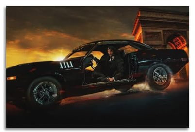 YEESUXII Filmposter John Wick auf Leinwand, Wandkunst, Dekoration für Wohnzimmer, Schlafzimmer, modernes Zuhause, Wanddekoration, Geschenk, 30 x 45 cm, ungerahmter Stil