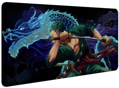PQKL-party One Piece Mouse Pad, 90 x 30cm, PVC, Anime Gaming Desk Mat, One Piece xxl Mouse Pad, Gifts for Anime Fans