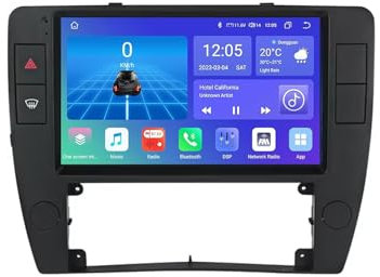 Autoradio pour Volkswagen VW Passat B5 2000-2005 Autoradio 9 à écran Tactile avec Android Auto et Carplay Bluetooth/GPS/WiFi/FM/RDS/SWC/DSP/USB Poste Radio Voiture(2+32G)