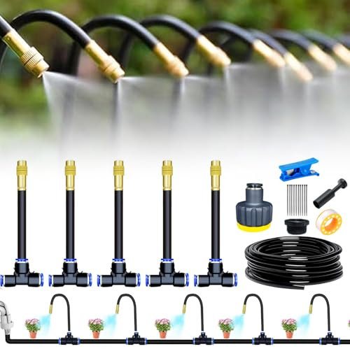 360° Curved Garden Automatic Irrigation System, kit arrosage automatique système d'irrigation goutte à goutte pour plantes de serre, plates-bandes surélevées, arrosage automatique pour jardin (5m)
