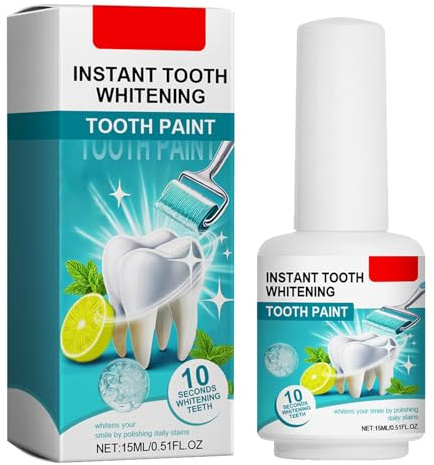 Mnozreo Peinture de Blanchiment des Dents,pour Elimination des Taches Dentaires,15ML,1PC,Polissage des Dents Blanc Serré