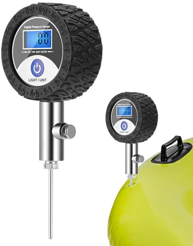 Peufcmi Ball Druckmessgerät,Tragbares Digitaldisplay Fahrrad Luftpumpe | Prüfwerkzeug Für Reifen Hauswerkstatt Landwirtschaft Volleyball Fußball Straßenbau