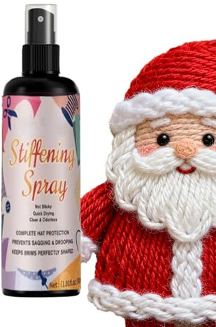 Fabric Stiffener, 100ml Straw Hat Stiffener Spray, Fast Acting Fabric Hardener Liquid, Safe Liquid Stiffening Agent, Quick Dry Fabrics Hardener Spray, for Lace Wool Felt Crochet Craft