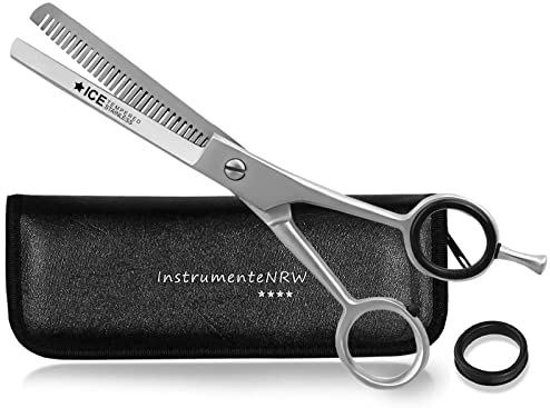 Premium Effilierschere - Modellierschere - Friseurschere - Haarschere - Ausdünnzahnung mit praktischem Aufbewahrungs-Etui (Nr. 5 = 7 Zoll Modellierzahnung 1-seitig)