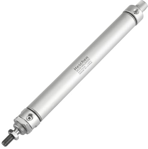 Heschen Pneumatic Slim Air Cylinder MAL 25-200 PT1/8 Port 25mm Bore 100mm Stroke Double Acting (200mm Stroke)