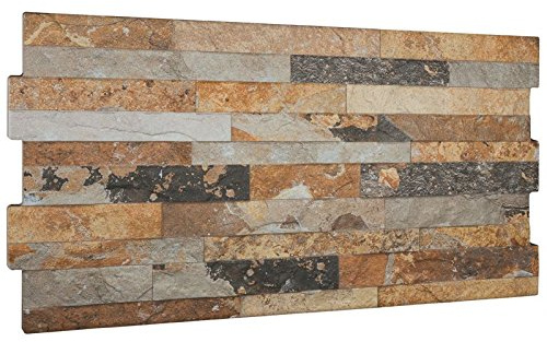 Prom Brick Beige Porcelain Split Face Wall Tile 300 x 600mm