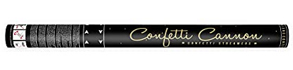 PartyDeco Konfettikanone Luftschlangen – Konfetti Kanone Party-Popper Partyknaller – Gold, 60 cm