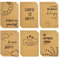 Notizbuch Liniert, Softcover-Kraftpapier-Einband, 6 Motive mit Motivierenden Sprüchen, 80 Seiten (10,2 x 14,5 cm, Braun, 24 Stück)