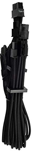 CORSAIR CP-8920250 Premium Individually Sleeved PCIe (Dual Connector) Cables – Black, 2 Yr Warranty, for Corsair PSUs