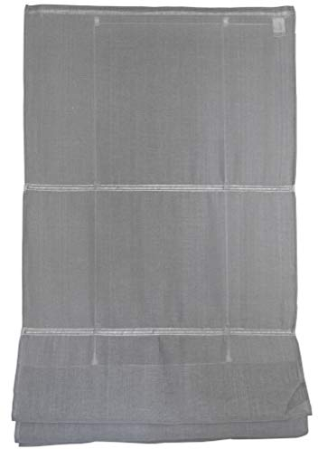 Raffrollo mit Leinenoptik Stoffrollo 140x170cm grau Vorhang Aluprofil Klett
