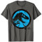Jurassic World Black and Blue Cracked Logo T-Shirt