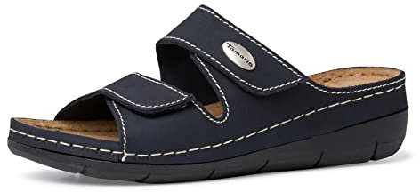 Tamaris Femme 1-1-27510-28 Sandale Plate, Bleu Marine, 41 EU