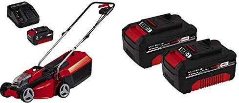 Einhell Tosaerba A Batteria Ge-Cm 18/30 Li Kit Power X-Change, Li-Ion, 18 V & Originale Batteria Pxc-Twinpack 4.0 Ah Power X-Change, Li-Ion, 18 V