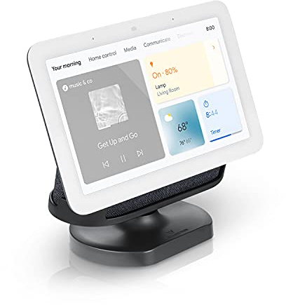Wasserstein Adjustable Stand for Google Nest Hub (2nd Gen) - Made for Google (Charcoal)